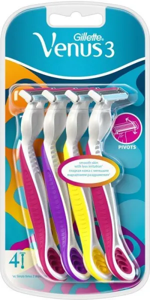 Gillette Venus 3 Yksittäinen Partahöylä 4 Kappaletta