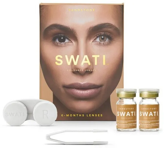 SWATI - Värilliset piilolinssit 6 kuukautta Sandstone